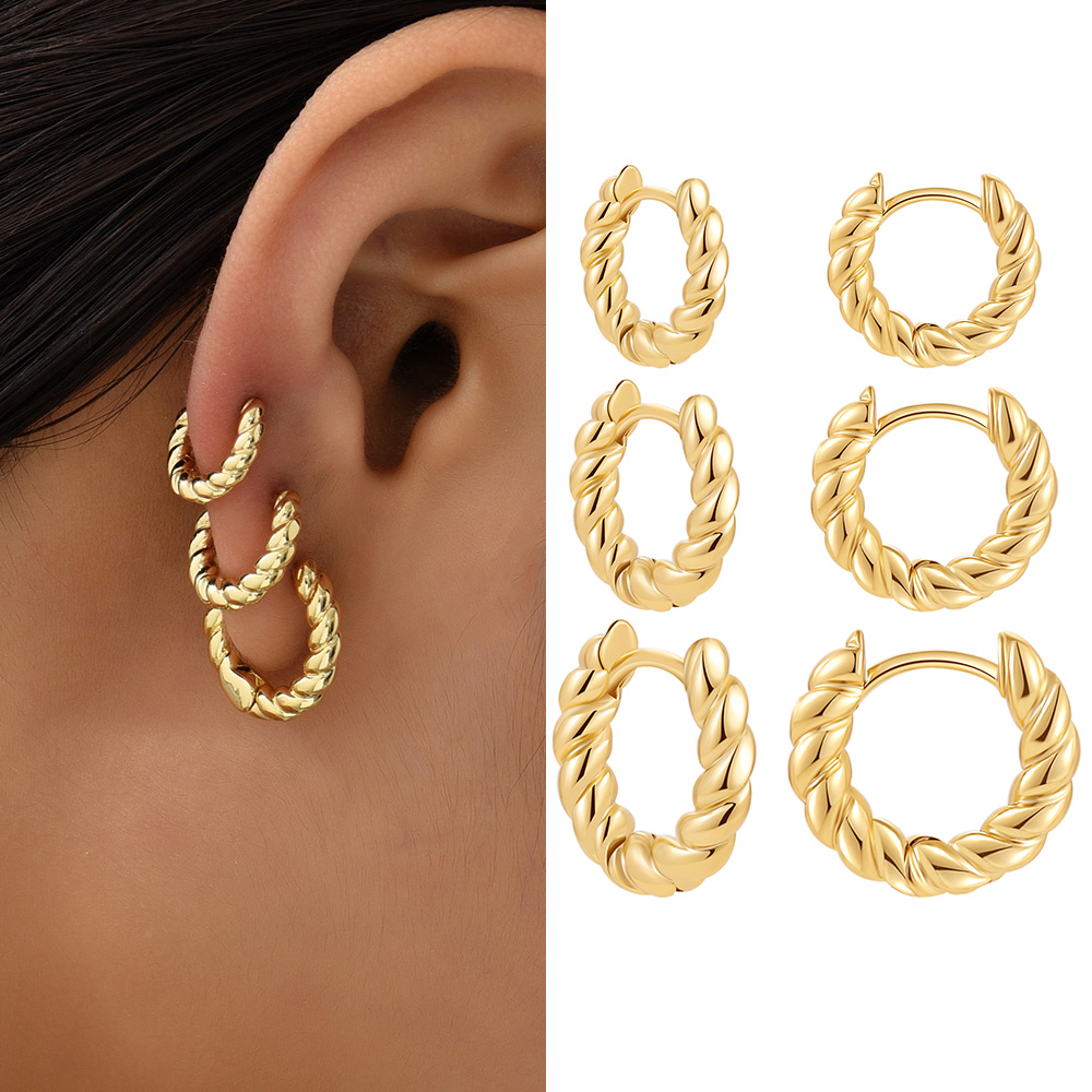12/14/16 มม.อินเทรนด์ Twisted  - Conch Earring Hoop บทวิจารณ์และราคา