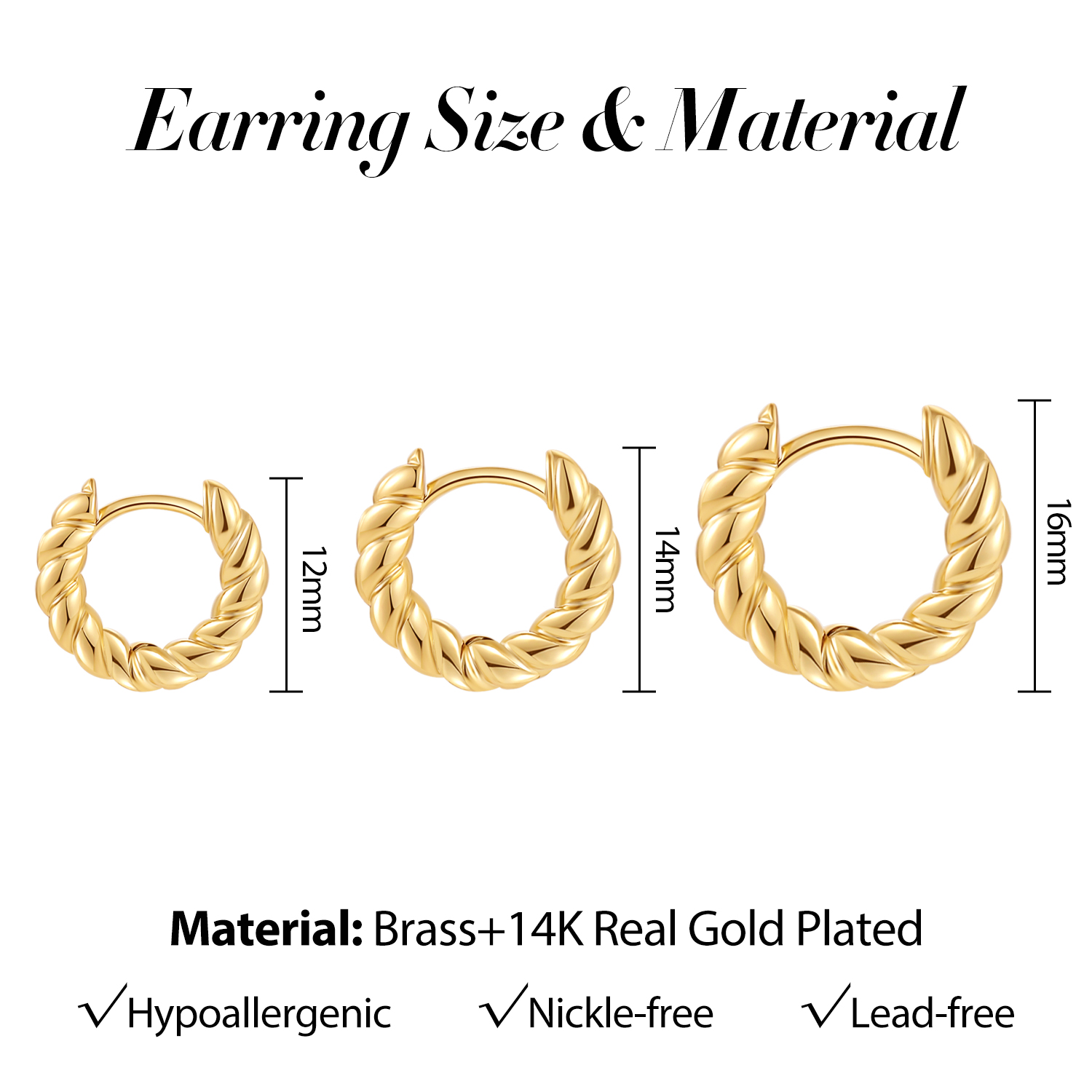 12/14/16 มม.อินเทรนด์ Twisted  - Conch Earring Hoop บทวิจารณ์และราคา
