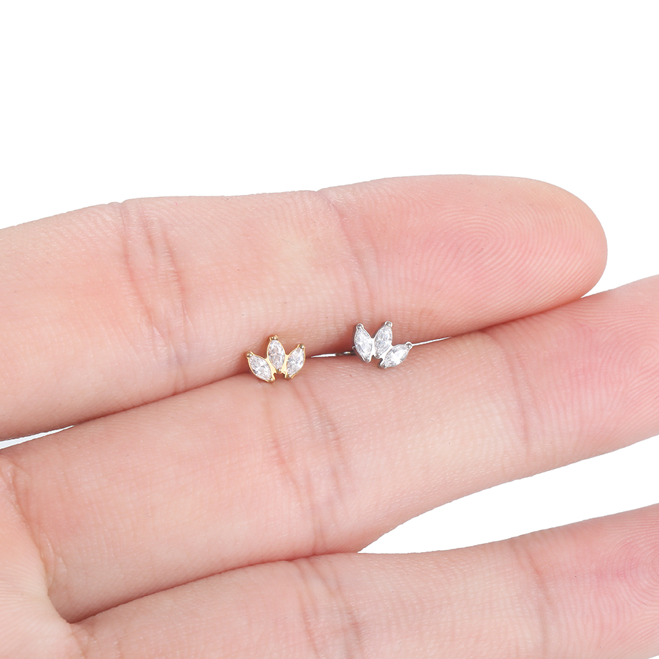 1 PC Labret Piercing ไทเทเนียม - Body Jewelry Internally Threaded บทวิจารณ์และราคา