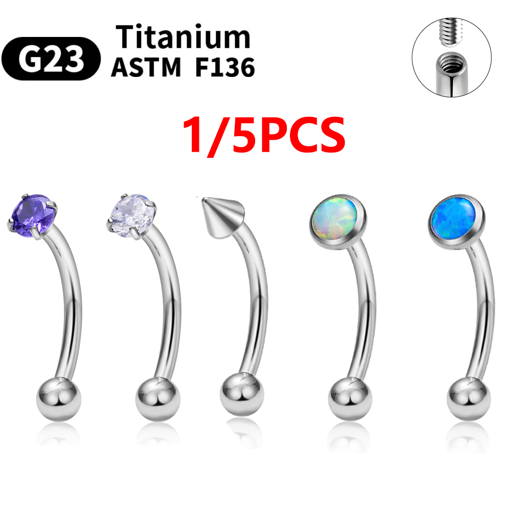 1/5 ชิ้น ASTM F136 ไทเทเนียม บ - Body Jewelry Internally Threaded บทวิจารณ์และราคา