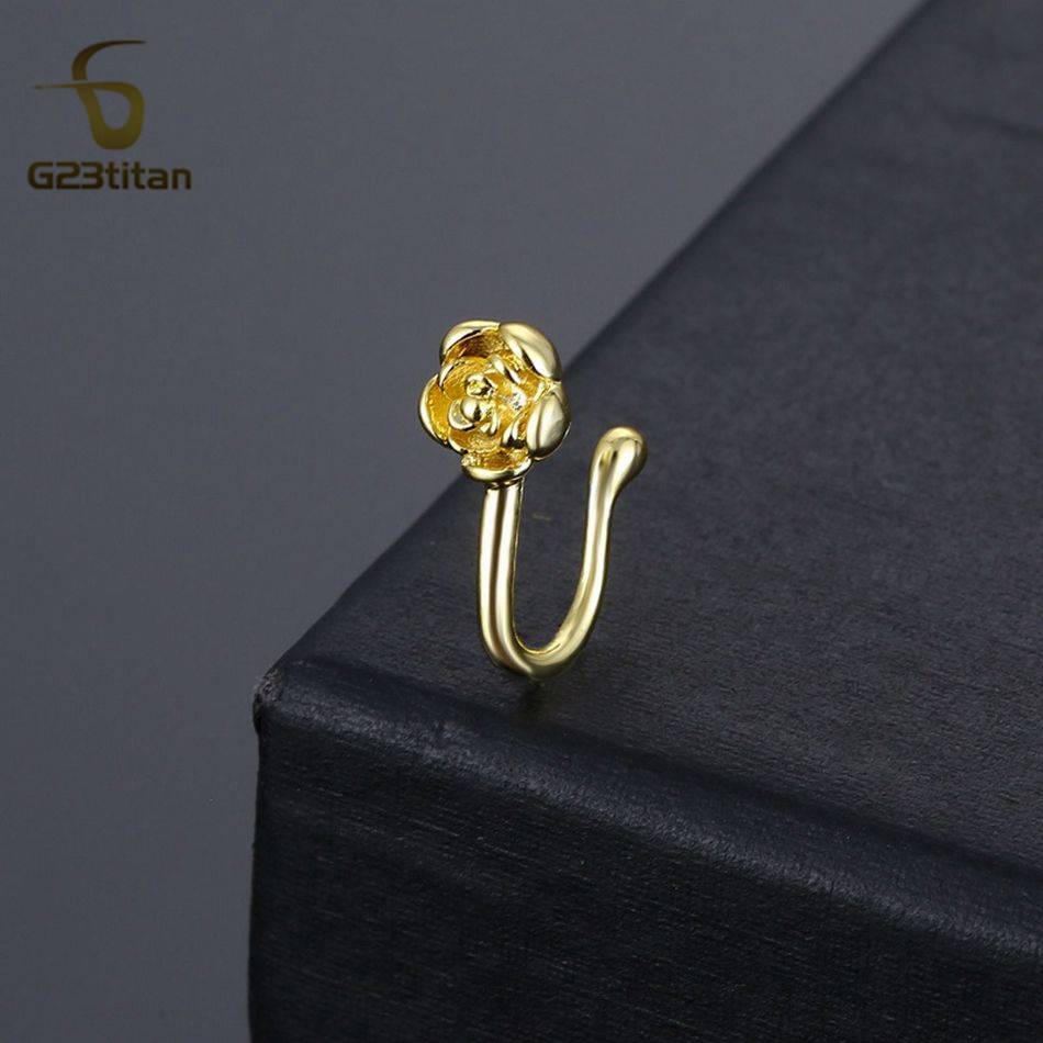 คลิปหนีบจมูกคริสตัลทองแดงรูปดอ - Body Jewelry And Earrings บทวิจารณ์และราคา