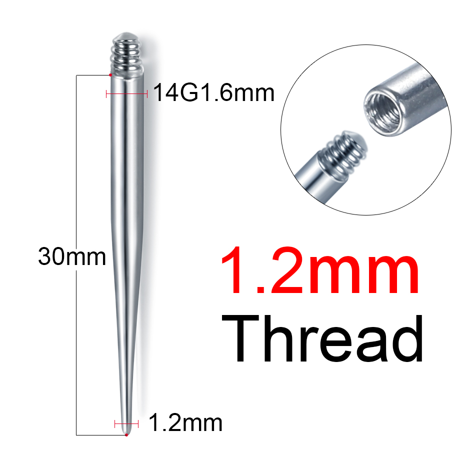 1/5 ชิ้นสแตนเลส Duide Rod เจาะ - Body Jewelry Internally Threaded บทวิจารณ์และราคา