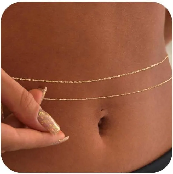 สร้อยคาดเอวชุบทอง 14k ขนาด 26- - Body Jewelry Gold Plated บทวิจารณ์และราคา