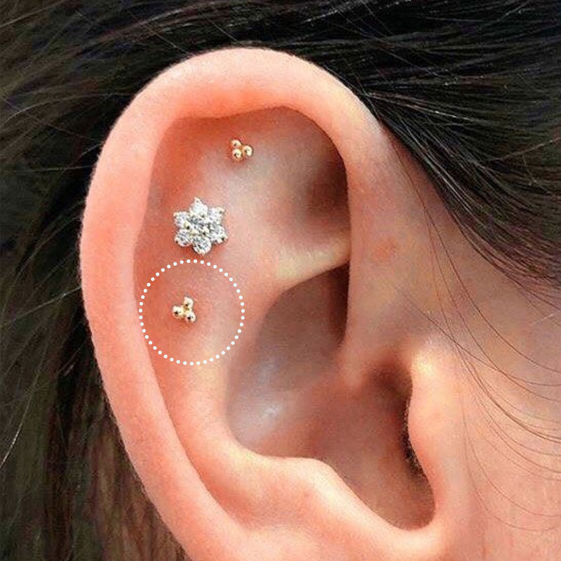 1PC สแตนเลสสตีลมินิ Studs ต่าง - Body Jewelry Flat Back บทวิจารณ์และราคา