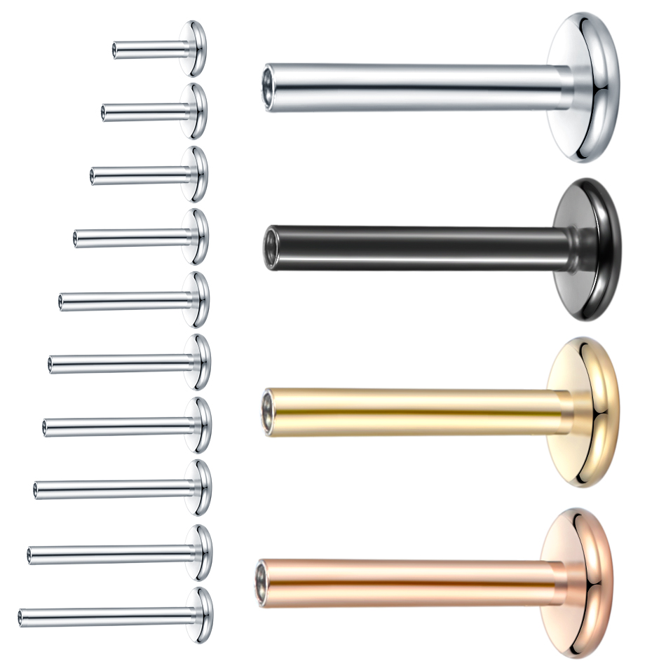 10ชิ้น/เซ็ตผ่าตัดเหล็ก Labret  - Body Jewelry Internally Threaded บทวิจารณ์และราคา