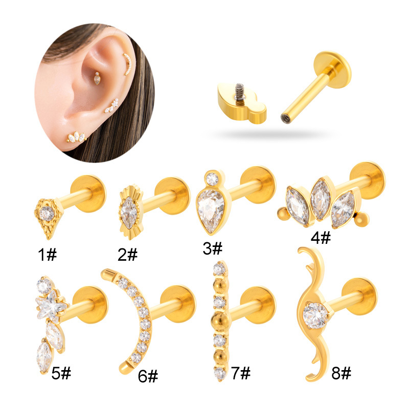 ต่างหูไทเทเนียม ASTM F136 G23  - Body Jewelry Internally Threaded บทวิจารณ์และราคา