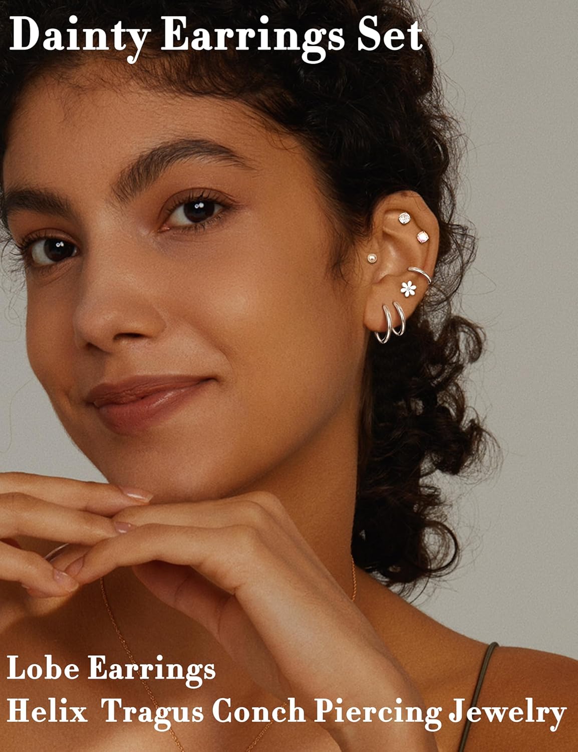 ต่างหูแบบแบน FASACCO 1 คู่ ทำจ - Body Jewelry Flat Back บทวิจารณ์และราคา